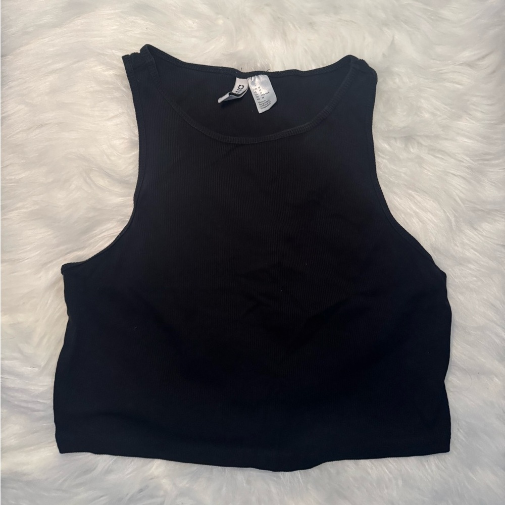H&M Black Ribbed Tank Top